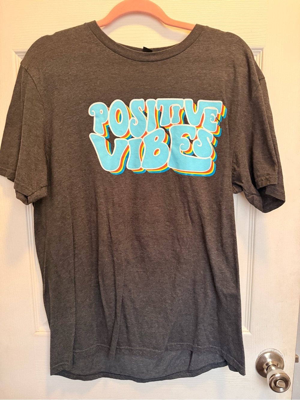 District Charcoal Graphic Tee with Blue & Yellow Accents